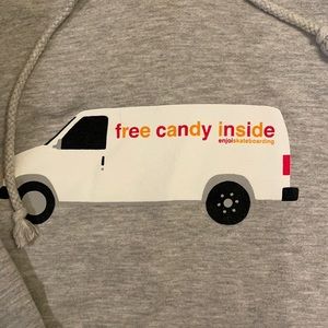 Enjoi skateboarding hoodie grey sz L